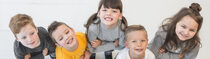 top-view-group-children-posing-together