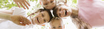 bottom-view-kids-looking-camera