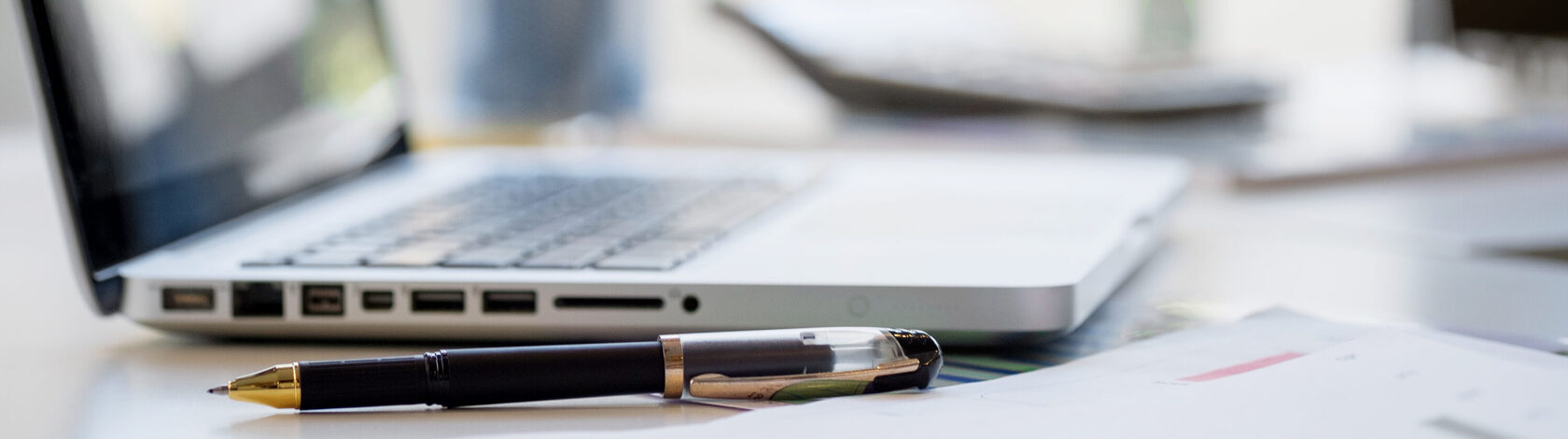 business-desk-with-keyboard-report-graph-chart-pen-tablet-white-table